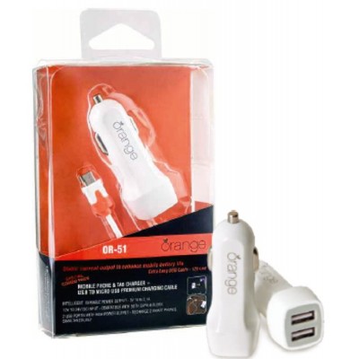 Orange OR 51 (Dual port mobile charger with micro USB cable)
