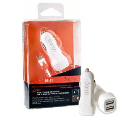 Orange OR 51 (Dual port mobile charger with micro USB cable)