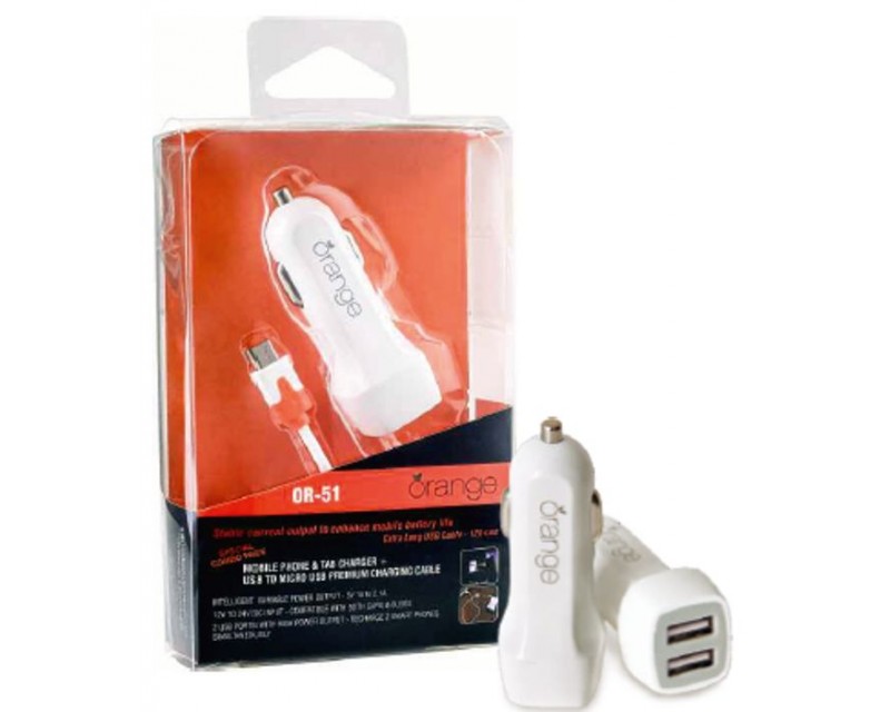 Orange OR 51 (Dual port mobile charger with micro USB cable)