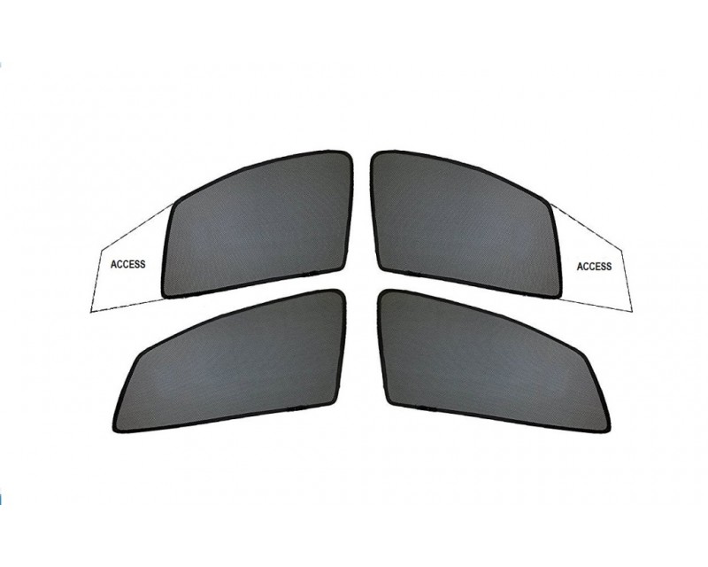 Magnetic Window Shades with Half Shade for Front 2 (Set of 4 pieces)
